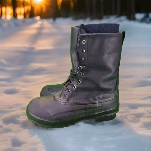 ✅LaCrosse Iceman 10" Black Pac Winter Waterproof Boots Removable Liners Men's 14 - Picture 1 of 13